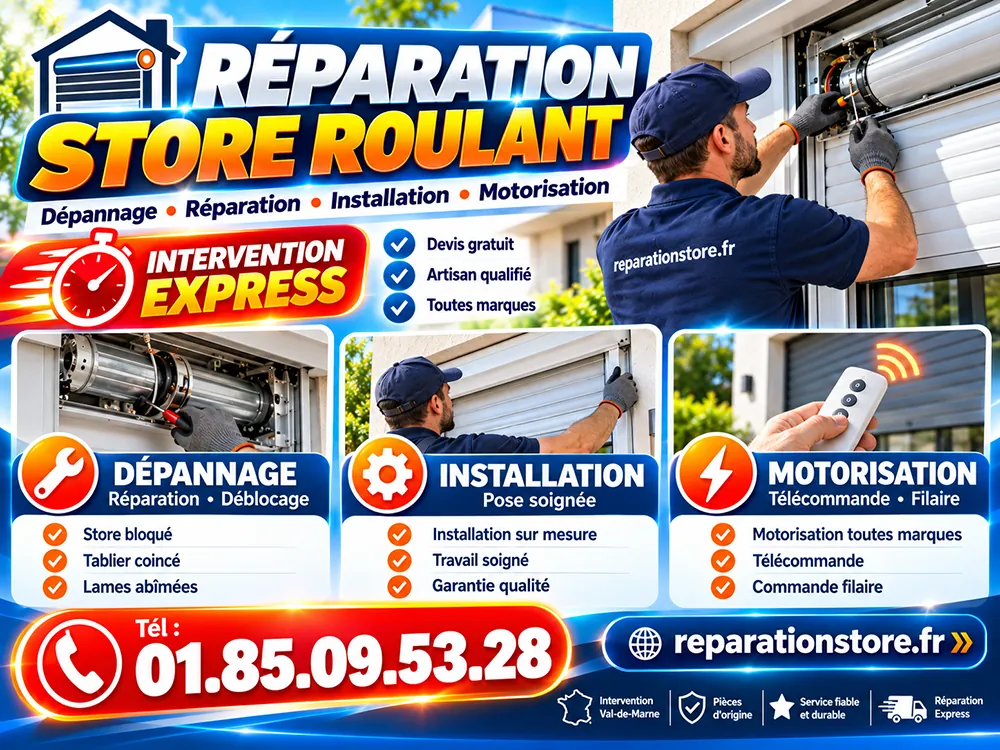 Déblocage store Paris et Île-de-France